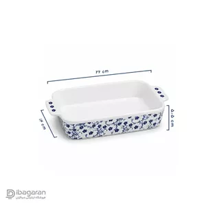 مرغ خوری مستطیل طرح گل شکوفه آبی
