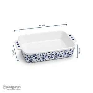 مرغ خوری مستطیل طرح گل شکوفه آبی