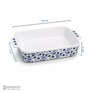 مرغ خوری مستطیل طرح گل شکوفه آبی