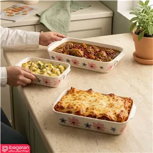 مرغ خوری مستطیل طرح گل بهاری