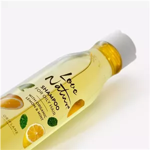 شامپو موهای چرب حاوی لیمو و نعناع ارگانیک اوریفلیم سری لاو نیچر Oriflame Love Nature Shampoo For Oily Hair with Organic Lemon & Mint