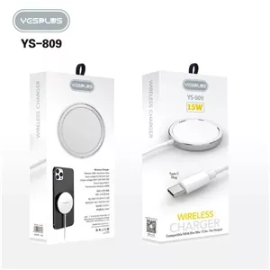 شارژر مگ سیف وایرلس 15 واتی یس پلاس مدل YesPlus YS-809
