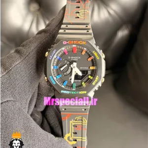 ساعت کاسیو جیشاک بند رابر مشکی صفحه مشکی Casio g-shock GA-2100 021690