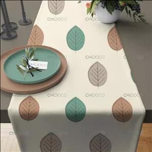 رومیزی رانر کرمی طرح برگ کد RN013