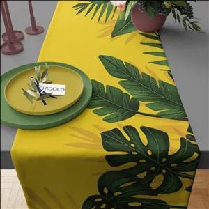 رومیزی رانر طرح برگ مخمل چیدوکو کد RN003