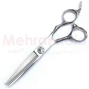 قیچی حرفه ای پیتاژ استیل ژاپنی سوتاپ مدل Silver Class سایز 6 اینچ