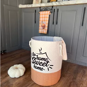 سبد لاندری دو لایه  طرحHOME SWEET برند هومیتو