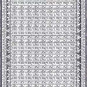 روفرشی کشدار مخمل شانل ابریشم طرح هندسی سفید خاکستری کد R_f13914