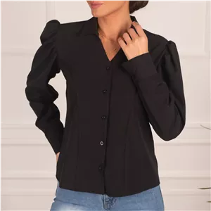 شومیز زنانه آستین پرنسسی مشکی برند Armonika