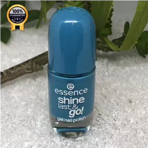 لاک ژل ناخن اسنس Essence اورجینال آبی مدل Shine last & go شماره 77