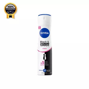 اسپری بلک اند وایت کلیر زنانه نیوآ Nivea اورجینال 72 ساعته درما پنج در یک حجم 150 میل