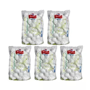 پک 5 تایی پنبه توپک سفید غیراستریل رایا Raya