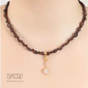 گردنبند گارنت با آویز ژوپینگ کد 9