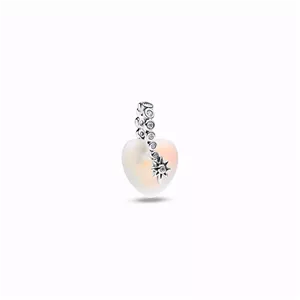 چارم آویز شهاب‌سنگ و قلب رنگین‌تاب پاندورا