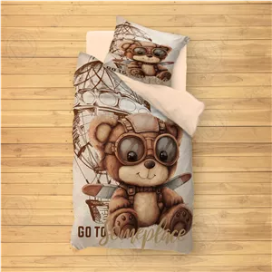 رو تختی کودک طرح سفر هوایی تدی