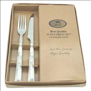 ست کارد و چنگال میوه خوری 12 پارچه ام جی مدل 102