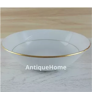 کاسه آبگوشت خوری چینی مقصود مدل پیچ دو خط طلا سایز 19 - بسته 6 عددی