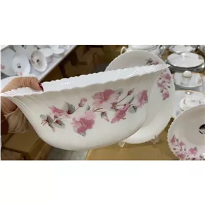 کاسه سالاد(سوپ)ارکوپال  درجه یک طرح سارینا برندگلدن اوپال قالب کنگره ای(هزینه ارسال برعهده مشتری عزیزمیباشد)