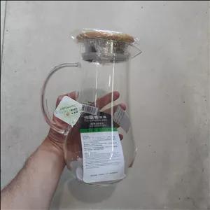 پارچ پیرکس درب بامبو یک لیتری با کیفیت پیرکس فوق العاده شعله مستقیم گاز میتوان استفاده کرد