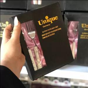 کارد وچنگال دسته سرامیکی یونیک