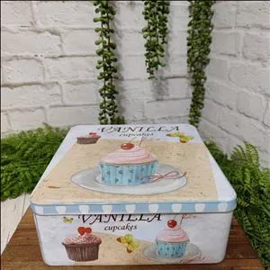 جعبه فلزی طرح کیک مربع شکل