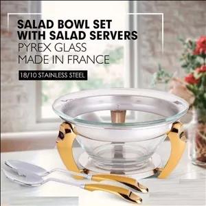 کاسه سالاد ان تی سی پافیلی استیل طلایی