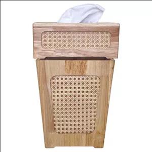 ست سطل و دستمال چوب و حصیر هایلو