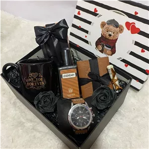 باکس مردانه،باکس کادو مردانه ماگ و ساعت و ادکلن