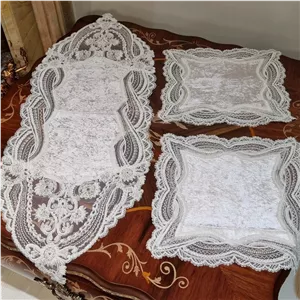 رومیزی سه تیکه با عسلی مربعی ترک