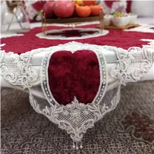 رومیزی مربع کارشده مخصوص شب یلدا