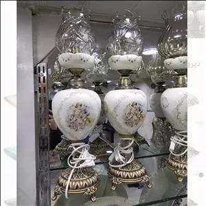 شمعدان لاله 60 سانتی طرح فرشته  برنزی جنس آلومینیومی ابکاری شده اعلا  در چند رنگ( لاله کریستالی)