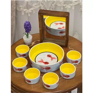 هفت سین سرامیکی شیک طرح ماهی در 5رنگ هفت سین لاکچری هفت سین خاص