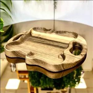 سینی مستطیل دسته دار گردو