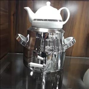 کتری و قوری یونیک بدنه استیل درجه یک کفه چند لایه