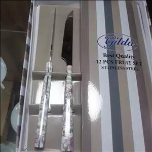 کارد میوه خوری تیغه یک تیکه مارک گیلدا بسته 6 عددی