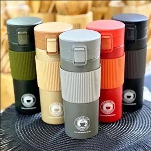 تراول ماگ قفل دار دور سیلیکونی  380 میلی لیتر ماگ سفری فلاسک مسافرتی فلاکس سفری