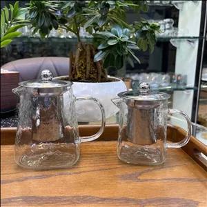 قوری پیرکس برفی دسته عسلی