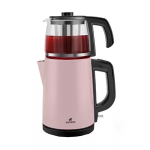 چای ساز یاسی کیهانی و کتری شیشه ای کاراجا مدل 502000515