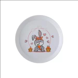 بشقاب تخت 21 سانتیمتری هپی ربیت درجه یک