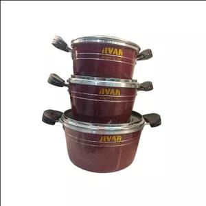 سرویس پخت و پز سه پارچه ژیوار مدل ارکیده کد 3