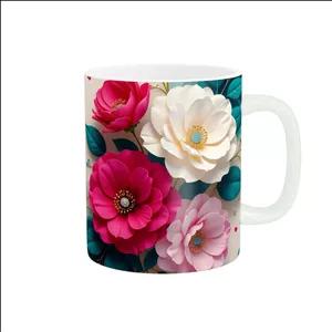 ماگ پاد آفرین مدل گل های رنگی زیبا کد 1044