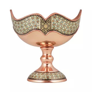 کشکول خاتم کاری مسی مدل ساده کد 13