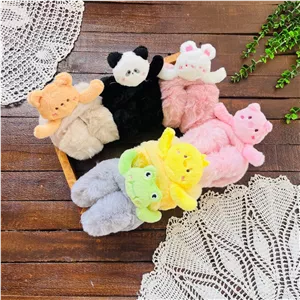 گوشگیر بچه گانه پولیشی تاشو وارداتی طرح حیوانات عروسکی کد 856