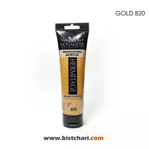 رنگ اکریلیک 100ml کد 820 (Gold) برند مونمارت Montmartre