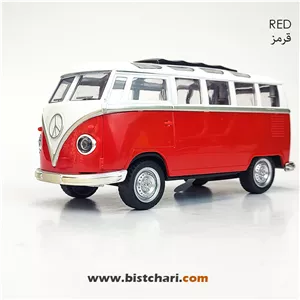 ماکت ماشین فولکس واگن Volkswagen مدل T1(Type 2) رنگ قرمز