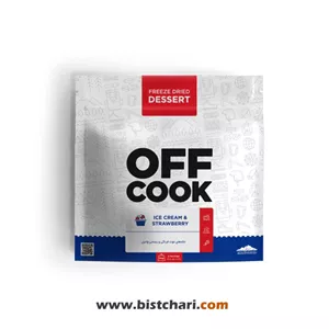 تکه های توت فرنگی و بستنی وانیل برند آف کوک Off Cook