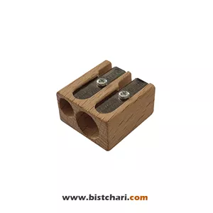 تراش بدنه چوبی دو سوراخ مدل Sharpener from Beech Wood برند ام پلاس آر M R
