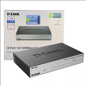 سوییچ شبکه 8 پورت مگابایت مدل DES-108 برند دی‌لینک (D-LINK)