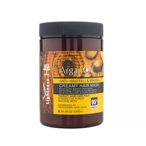 ماسک مو تقویت کننده لایتنس مدل Argan Oil فاقد سولفات مناسب انواع مو حجم 1000 میلی لیتر