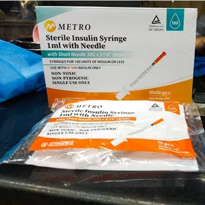 سرنگ انسولین ۱ میلی‌لیتری مترو (metro)